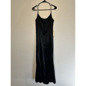 NWT Vintage Nikki Originals Dress Womens 8 Black Long Maxi Mob Wife Whimsigoth